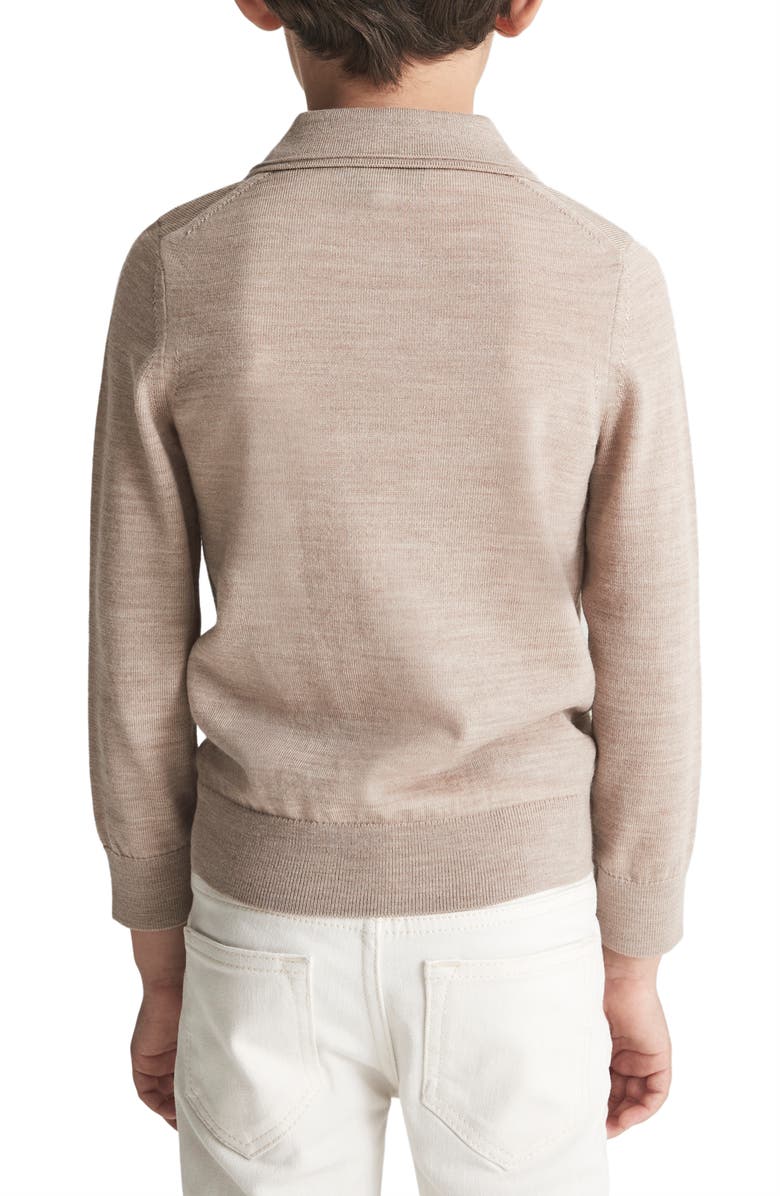 Reiss Kids' Trafford Jr. Long Sleeve Wool Polo Sweater, Alternate, color, 