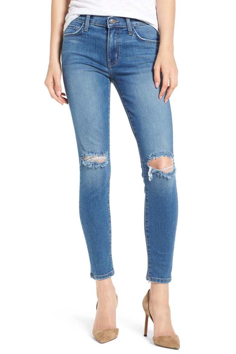 The Stiletto Ripped Skinny Jeans, Main, color, 2 YEAR DESTROY