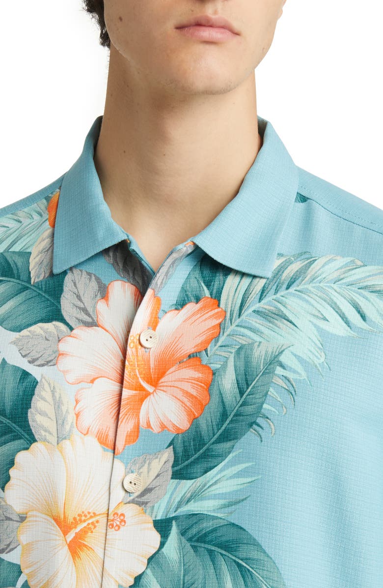 Tommy Bahama Sun & Shade Grove Short Sleeve Silk Button-Up Shirt, Alternate, color,