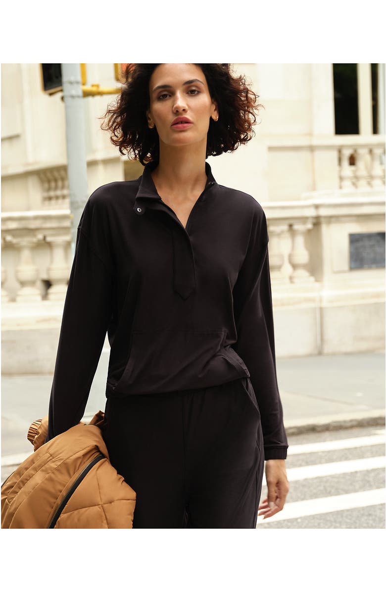 Lands' End Long Sleeve Performance Zip Front Popover, Alternate, color, 