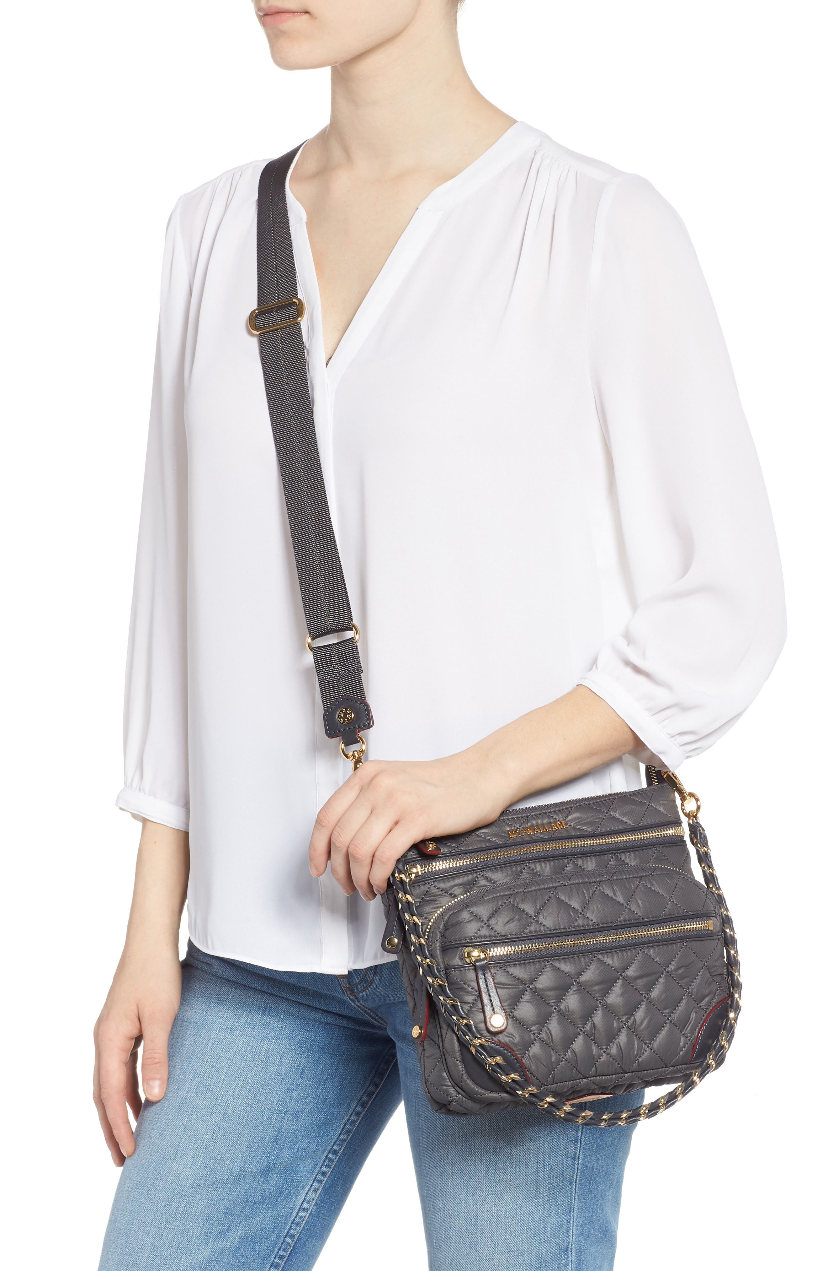 M Z Wallace Downtown Crosby Crossbody Bag, Alternate, color, MEDIUM GREY