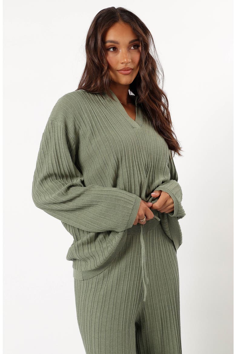 Sonole Johnny Collar Sweater, Alternate, color, KHAKI