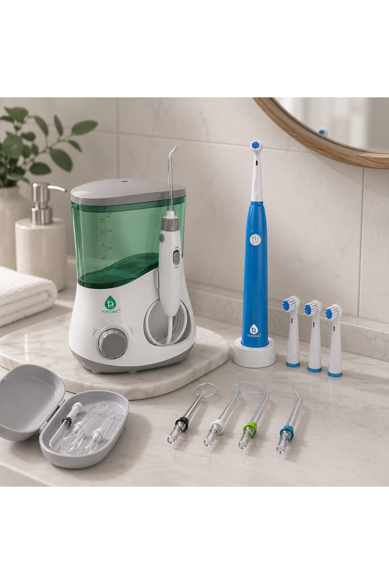 Smile Pro Set Pro Water Flosser & Rotary Toothbrush, Alternate, color, Multicolor