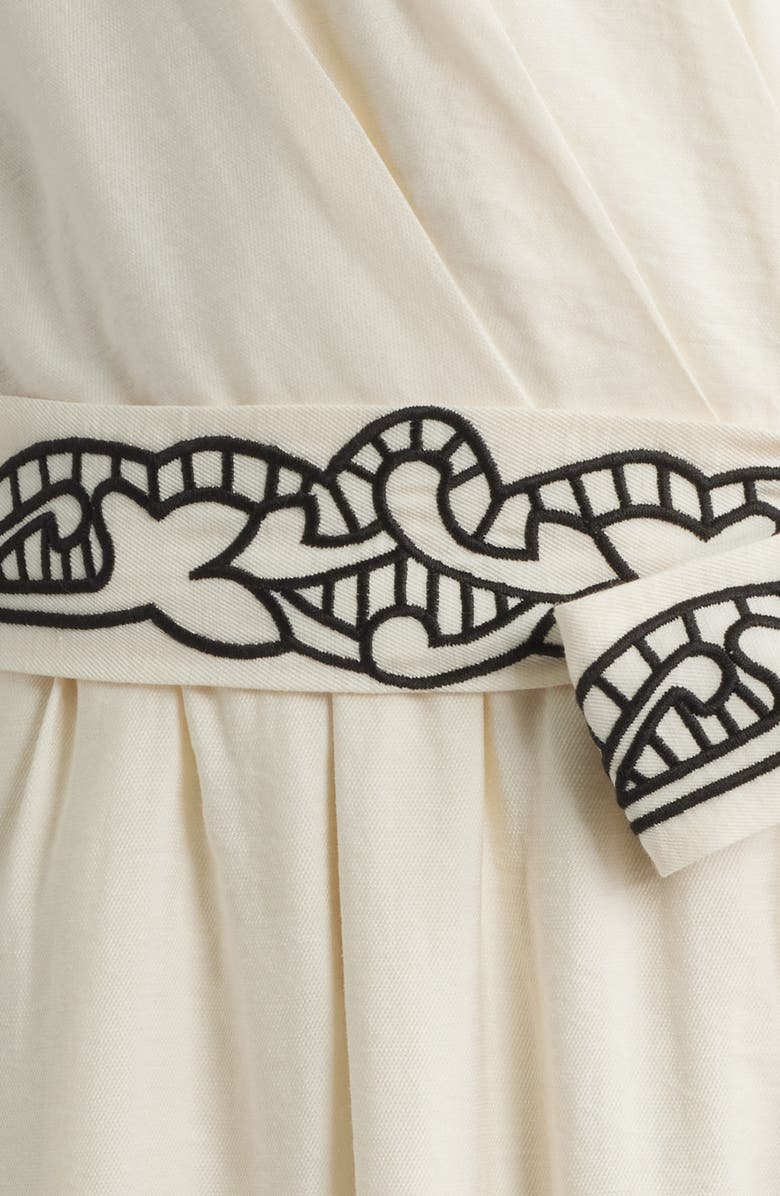 Elie Tahari Poppy Embroidered Faux-Wrap Maxi Dress, Alternate, color, 