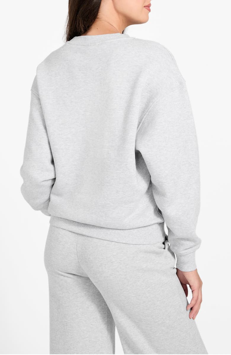 GUESS Nat Organic Cotton Blend Fleece Sweatshirt, Alternate, color, Heather Grey