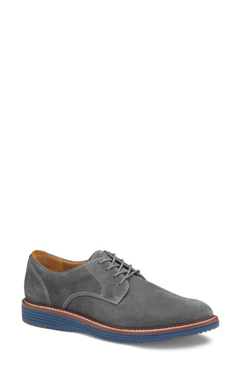 Grey suede derby shoes on sale