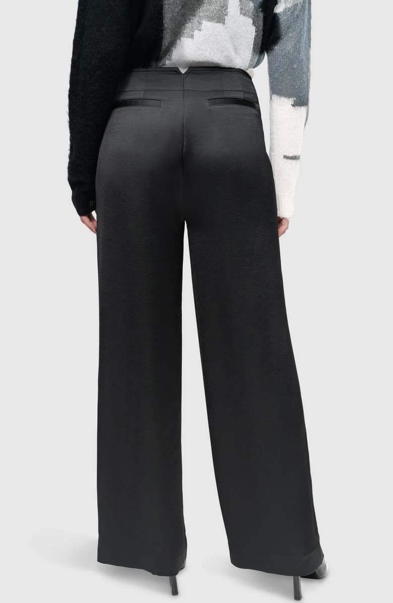 DKNY Belt Detail Wide Leg Pants, Alternate, color, 