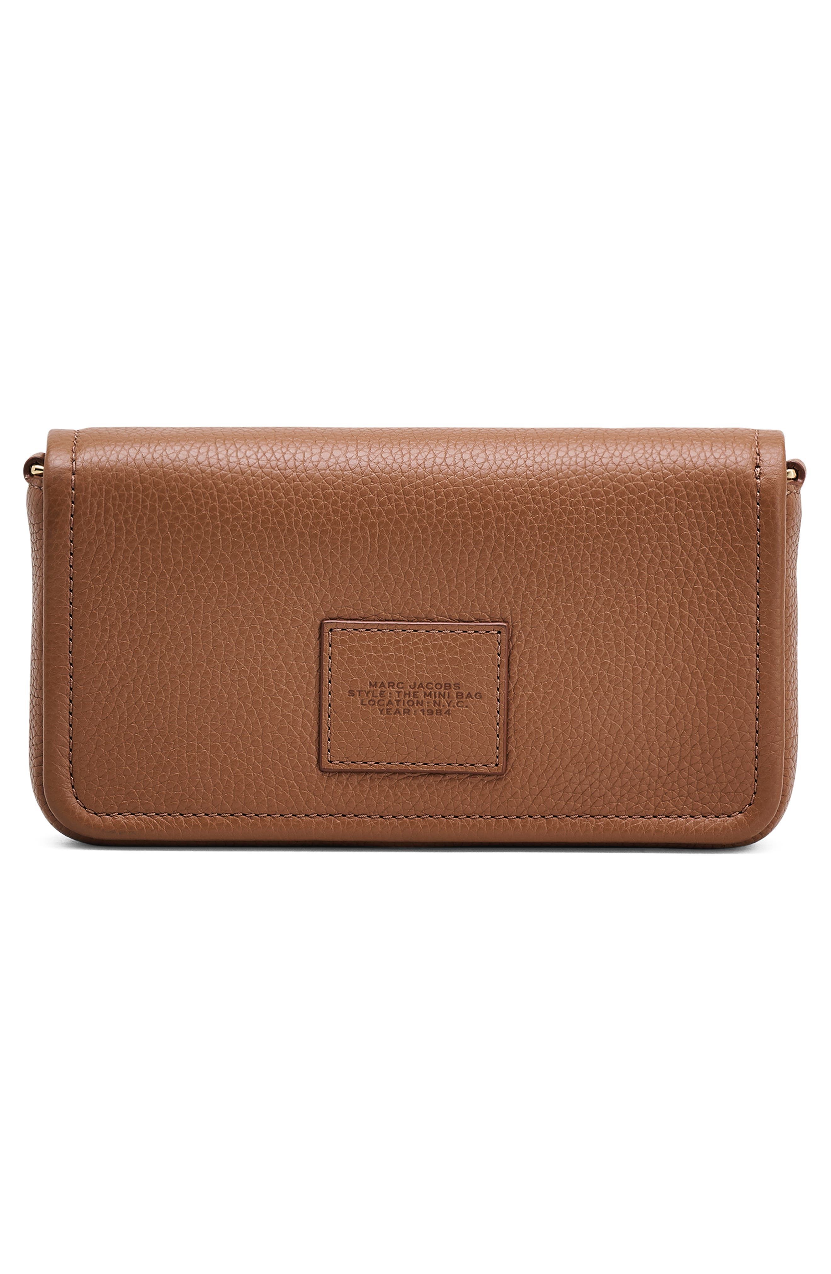 The Mini Leather Crossbody Bag, Alternate, color, ARGAN OIL