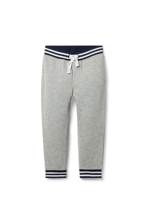 Janie And Jack The Stripe French Terry Jogger In Gray