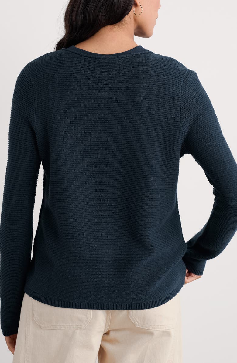 Seasalt Cornwall Makers Rib Organic & Recycled Cotton Cardigan, Alternate, color, Maritime