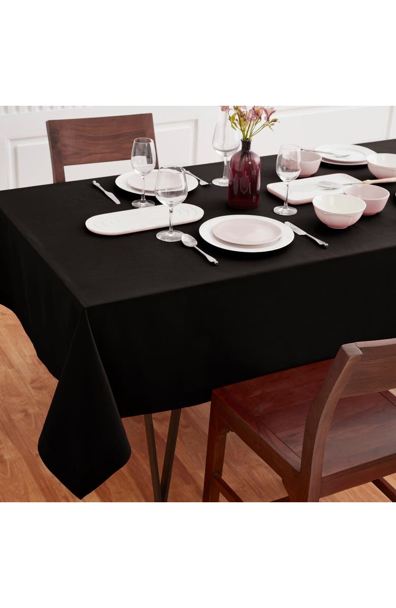 Solino Home Cotton Linen Tablecloth - Dru, Alternate, color, Black