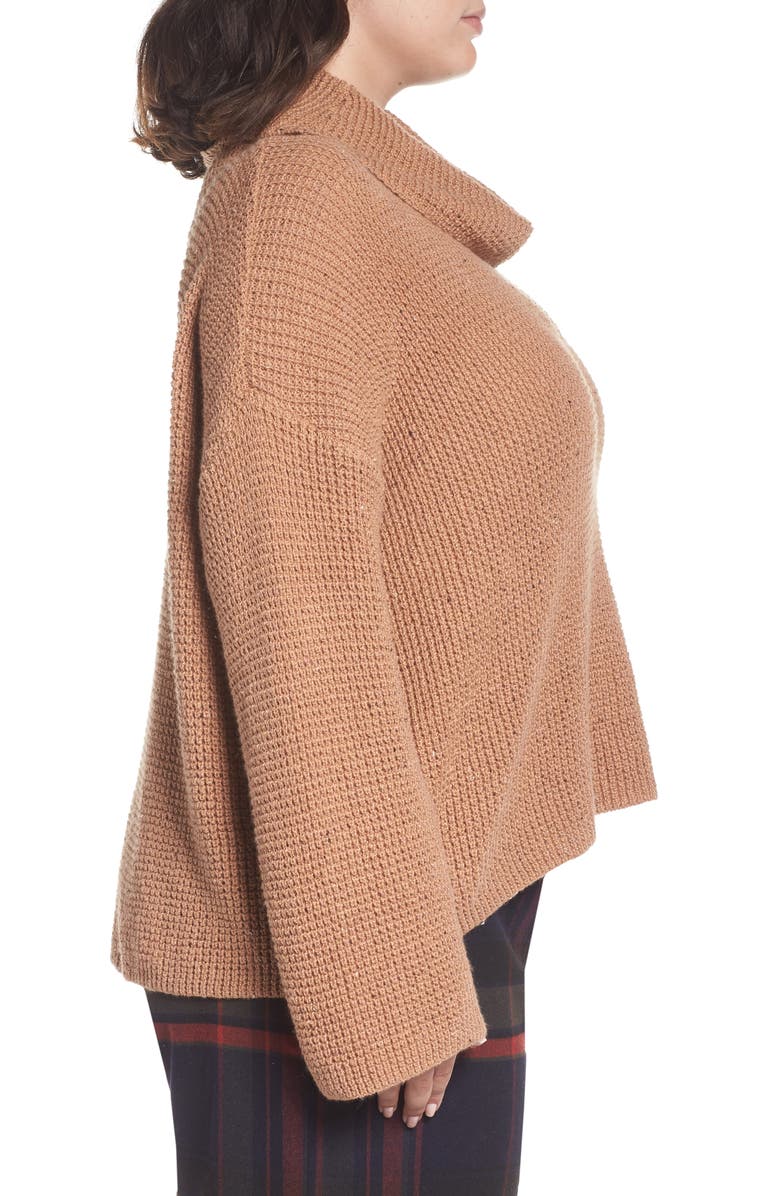 BP. Chunky Thermal Cowl Neck Sweater, Alternate, color,