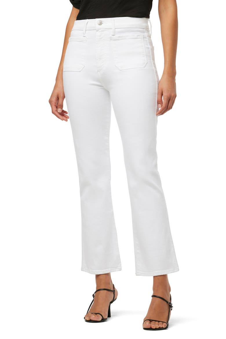 High Rise Crop Bootcut Jeans, Main, color, WHITE