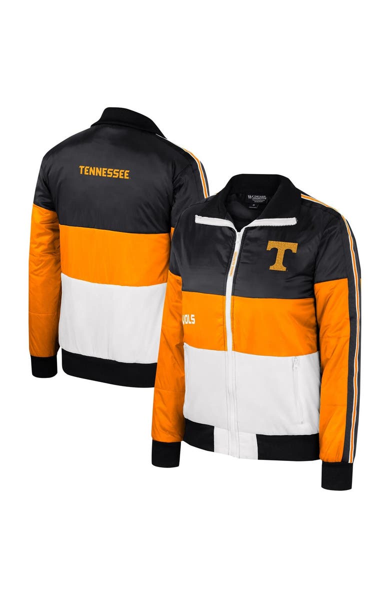 THE WILD COLLECTIVE Women's The Wild Collective Tennessee Orange Tennessee Volunteers Color-Block Puffer Full-Zip Jacket, Main, color, Tennessee Orange