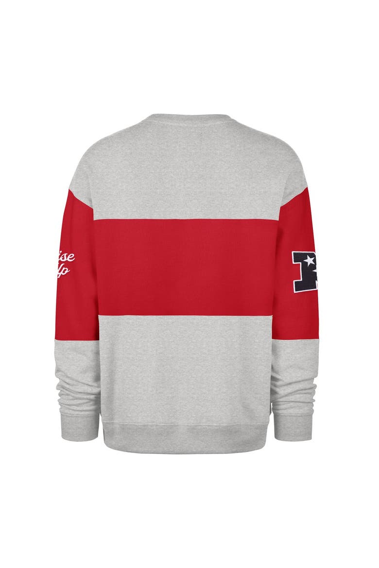 Men's '47 Red/Heather Gray Atlanta Falcons Blockfield Maximalist Sweatshirt, Alternate, color, Red