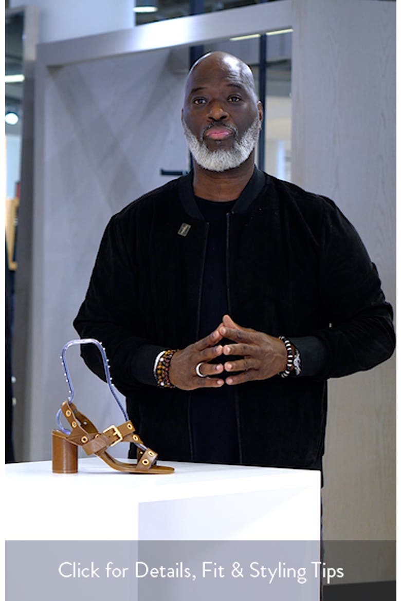 Buckle Block Heel Leather Sandal video