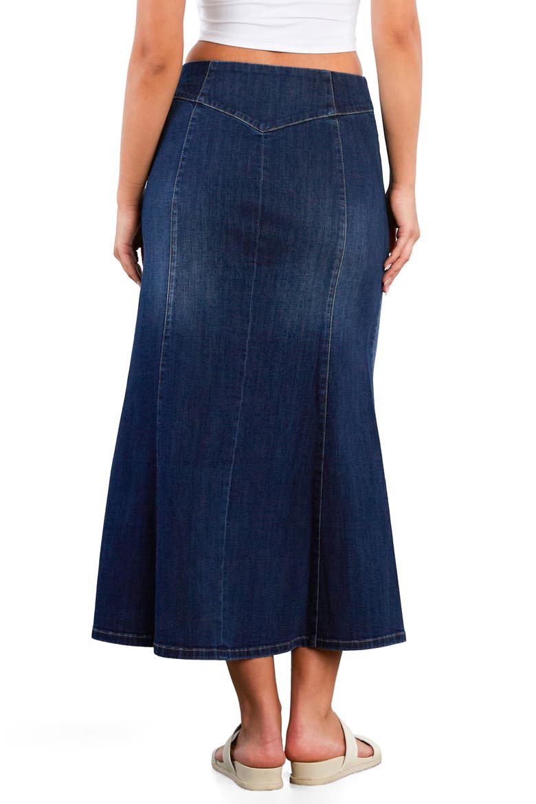 Stretch Denim Maxi Skirt, Alternate, color, SOFT BLUE
