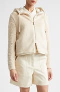 Moncler Hooded Mixed Media Cardigan