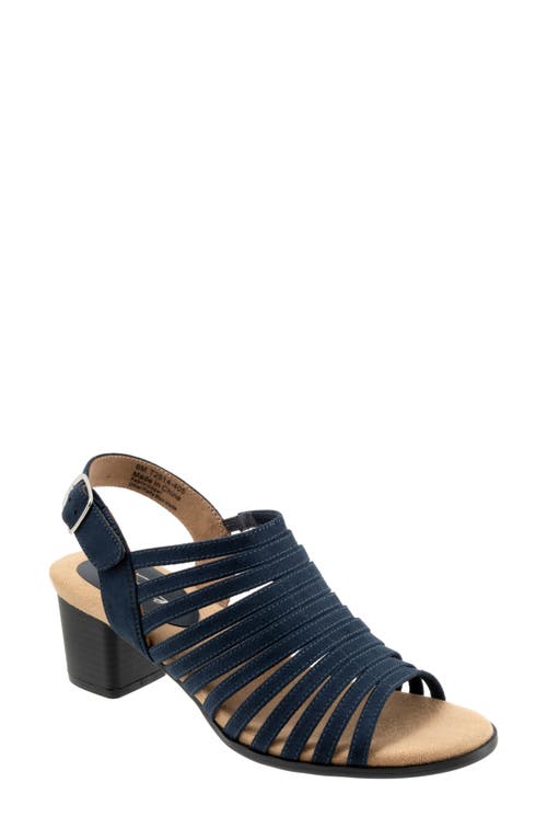 Trotters Midge Slingback Sandal In Navy Suede