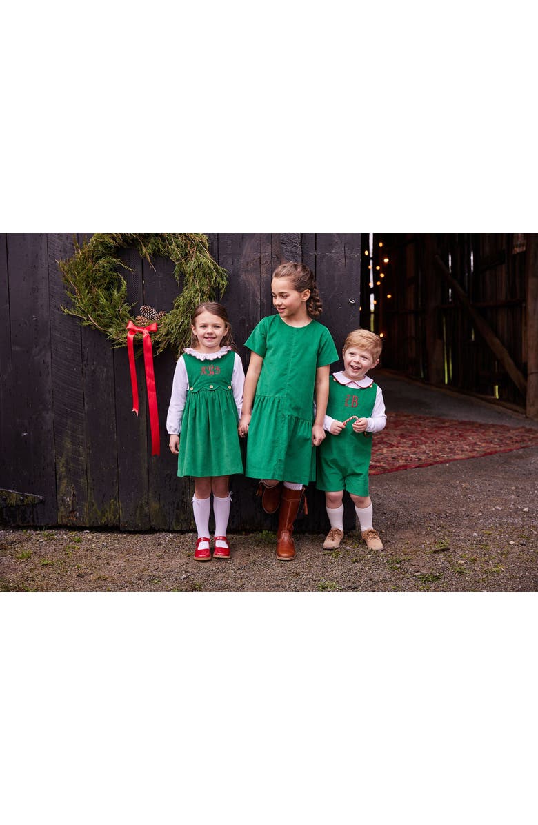 Little English Kids' Button Panel Jumper, Alternate, color, Everygreen Corduroy