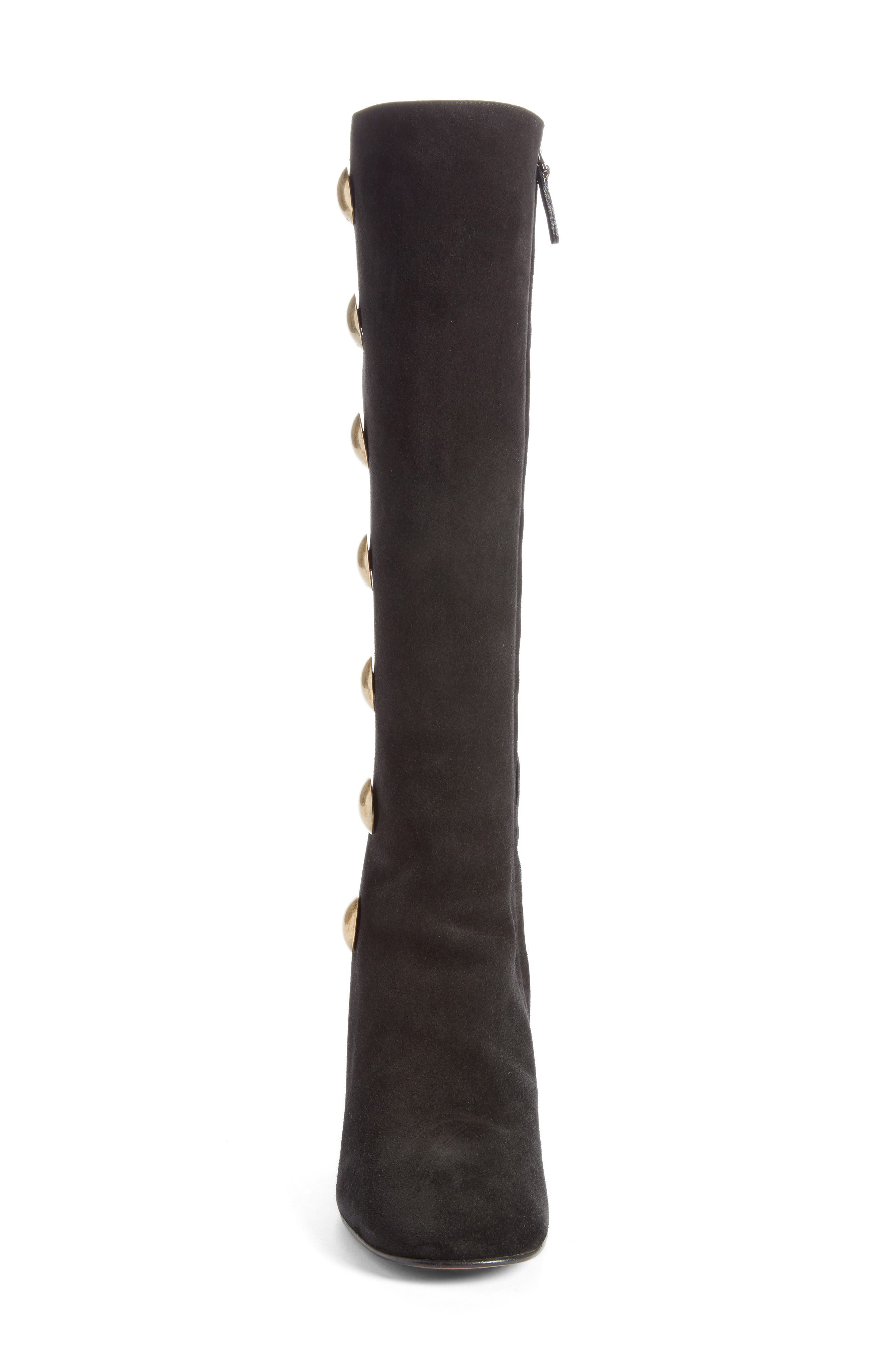 Orlando Tall Button Boot, Alternate, color, BLACK