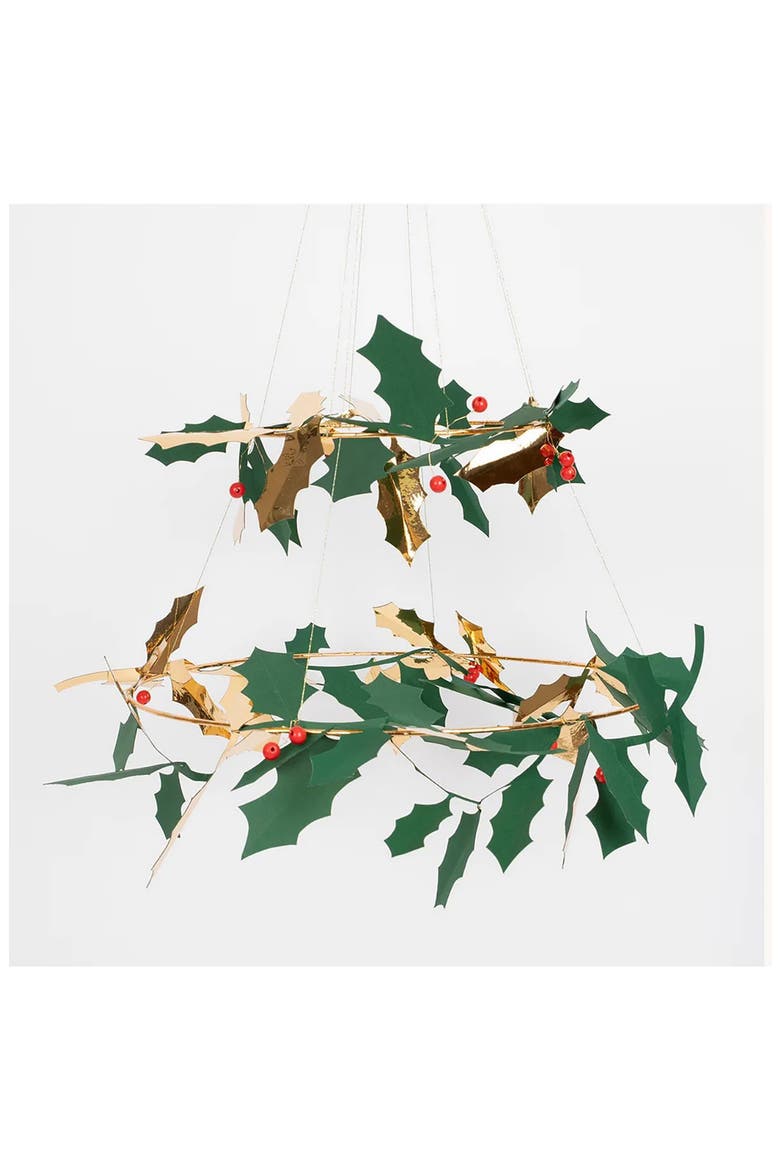 Christmas Holly Chandelier, Alternate, color, GREEN MULTI COLOR
