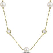 Julianna B. Cultured Pearl & Lab-Grown Diamond Station Necklace