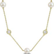 Julianna B. Cultured Pearl & Lab-Grown Diamond Station Necklace