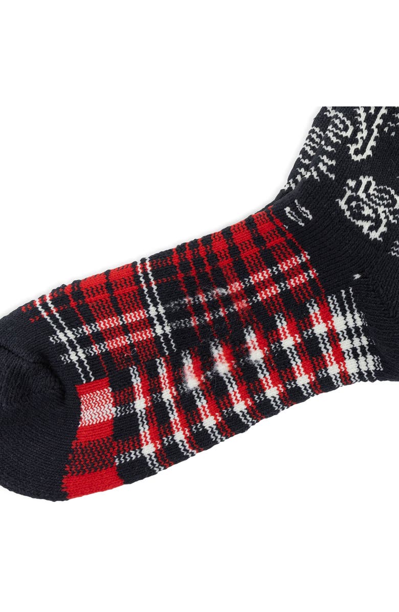 Polo Ralph Lauren Patchwork Polo Bear Crew Socks, Alternate, color, Black