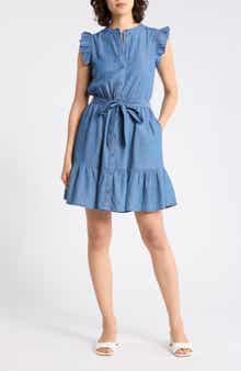 Melrose and Market Sleeveless Chambray Dress