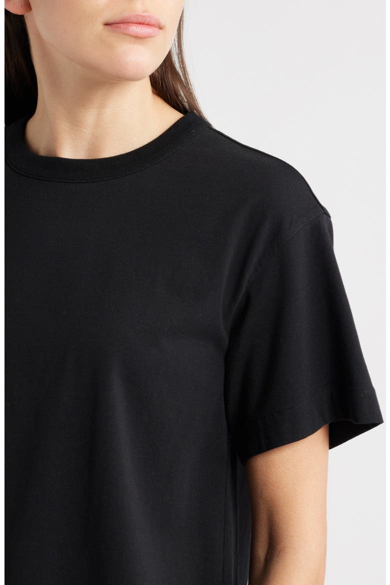 Back Pleat Classic T-Shirt, Alternate, color, JET BLACK