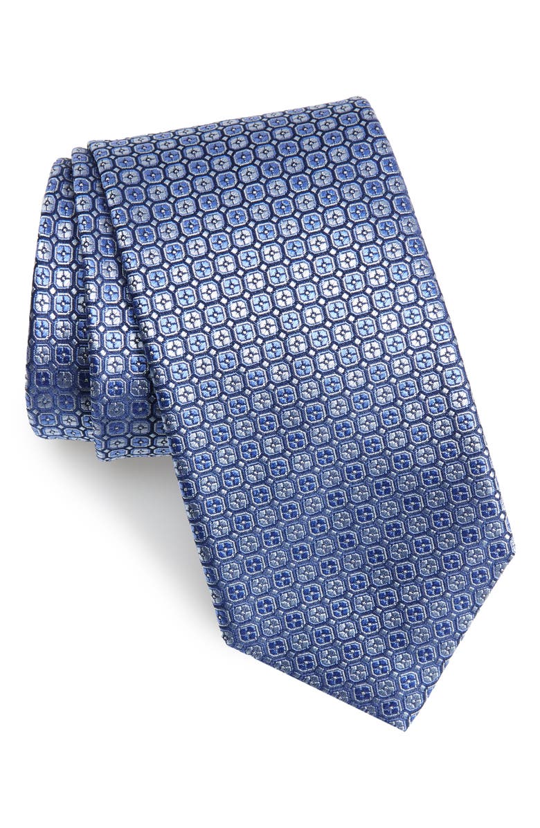 Canali Geometric Silk Tie, Main, color, 