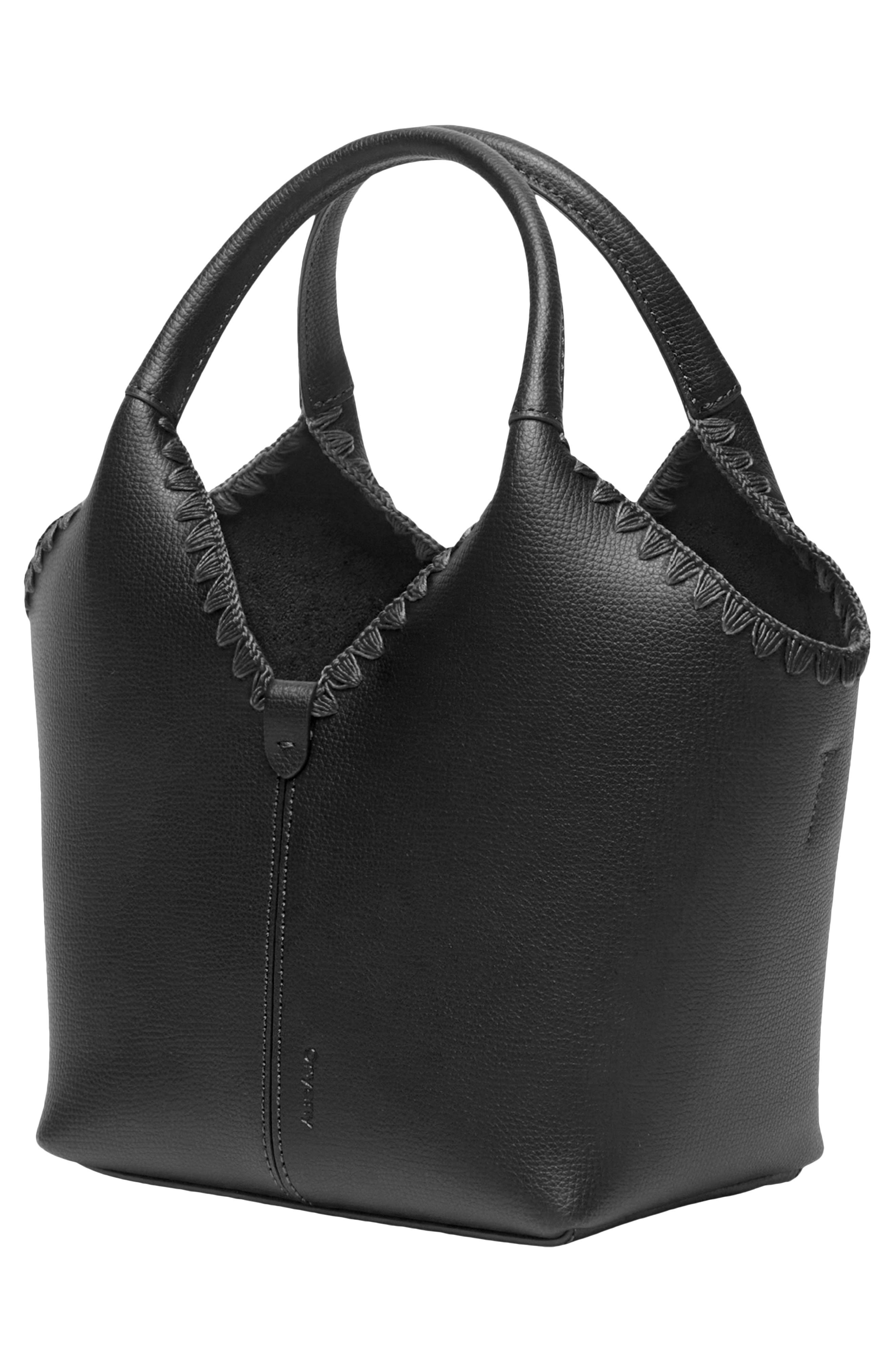 Oryany Vanessa Leather Satchel, Alternate, color, Black