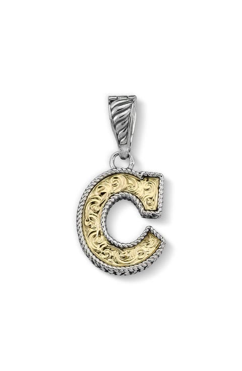 Two-Tone Initial Pendant