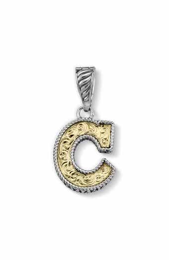 Two-Tone Initial Pendant