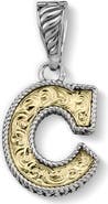 SAMUEL B. Two-Tone Initial Pendant