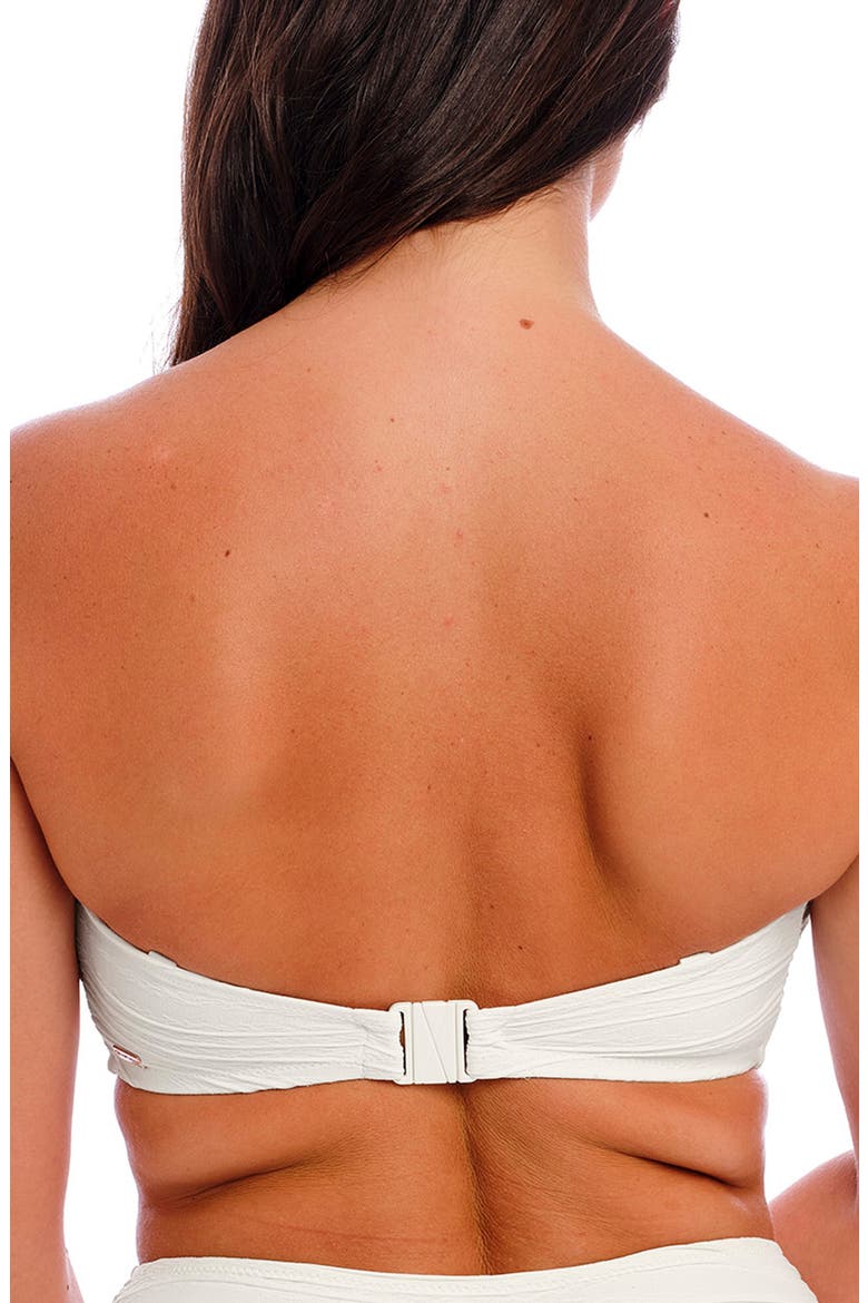 Beach Waves Underwire Bandeau Bikini Top, Alternate, color, LINEN