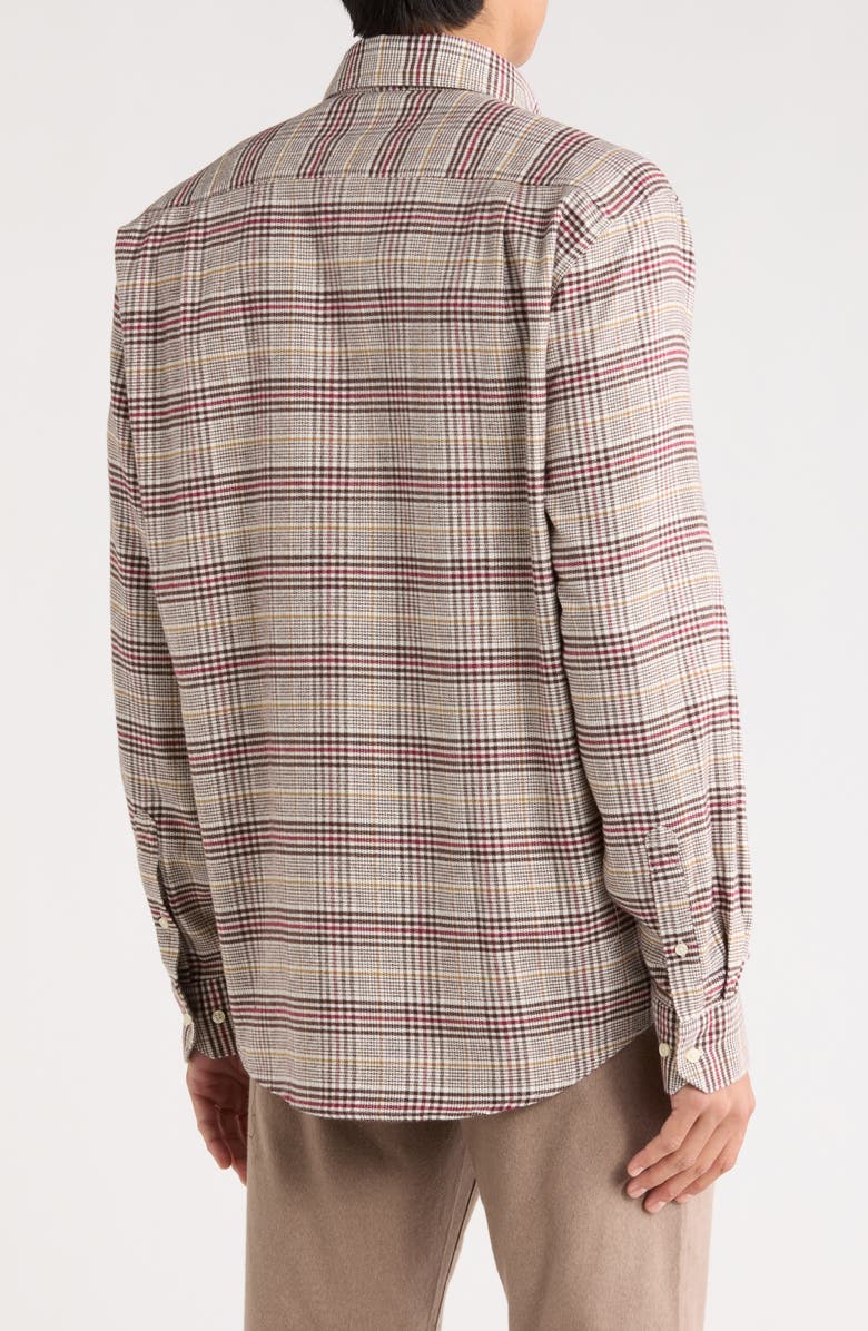 Barbour Crompton Plaid Cotton Button-Down Shirt, Alternate, color, Merlot