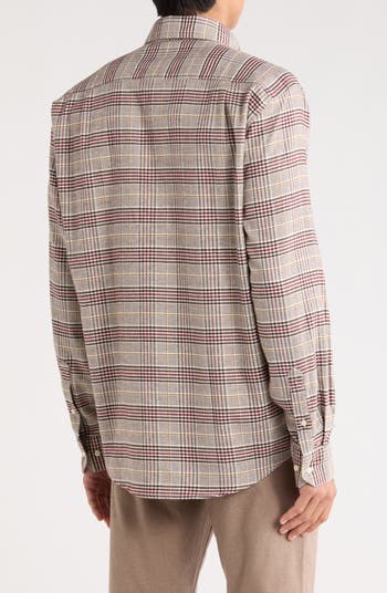 Crompton Plaid Cotton Button-Down Shirt