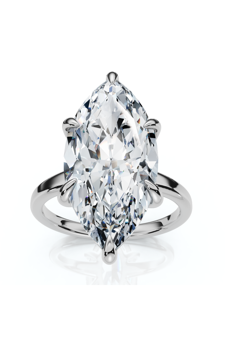 Bliss Diamond Certified 5Ct Kelly Marquise Solitaire Engagement Ring 14k Gold or Pt Lab Grown, Main, color, 14K White Gold