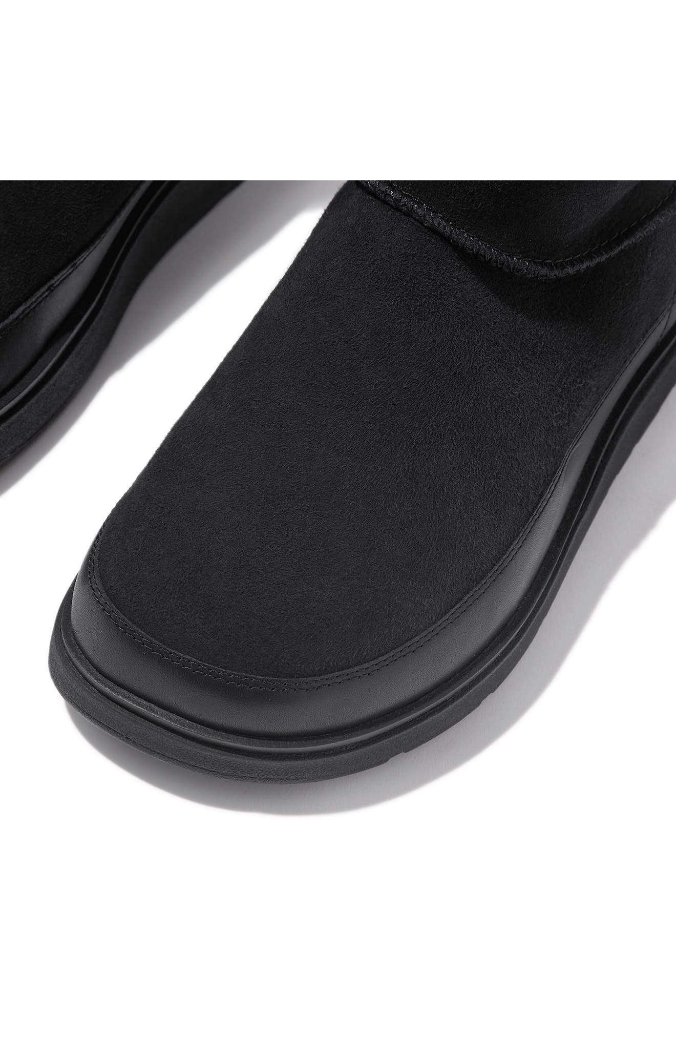 Gen-FF Ultra-Mini Genuine Shearling Boot, Alternate, color, ALL BLACK