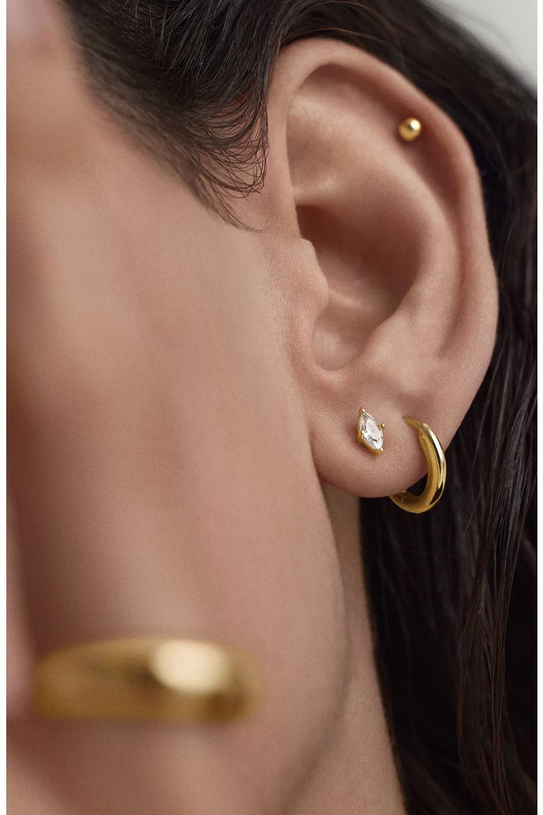 Lab Grown Sapphire Marquise Cut Studs, Alternate, color, Gold