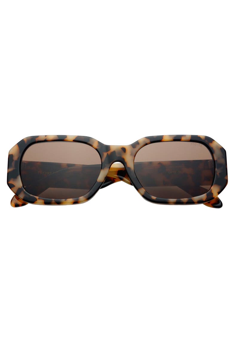 FREYRS Eyewear Onyx Rectangular Sunglasses, Main, color, Milky Tortoise