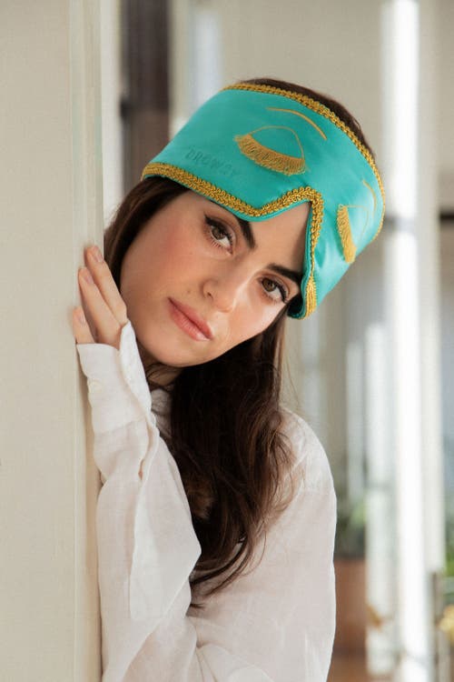 Drowsy Sleep Co . Silk Sleep Mask In Turquoise