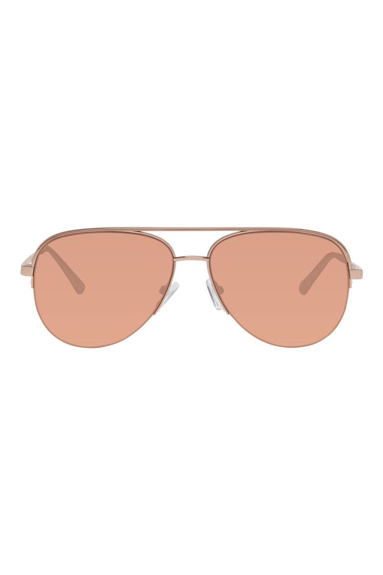 59mm Aviator Sunglasses, Main, color, ROSE GOLD