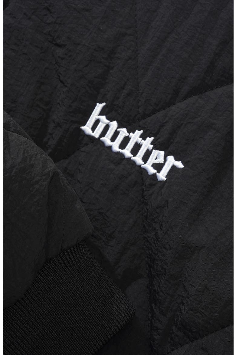 Frenzy Quilted Bomber Jacket, Alternate, color, BLACK