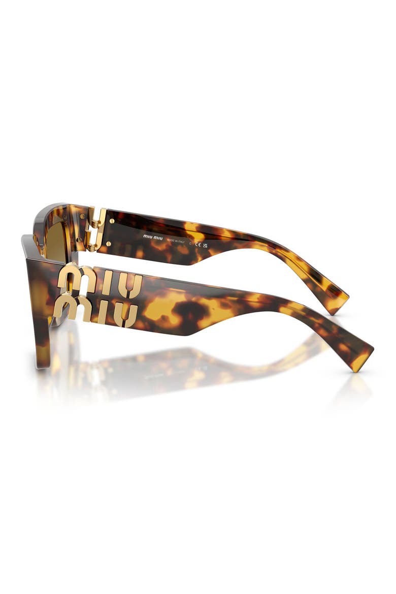 51mm Gradient Square Sunglasses, Alternate, color, HONEY HAVANA / BROWN GRADIENT