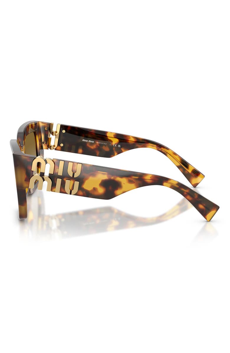 Miu Miu 51mm Gradient Square Sunglasses, Alternate, color, Honey Havana / Brown Gradient