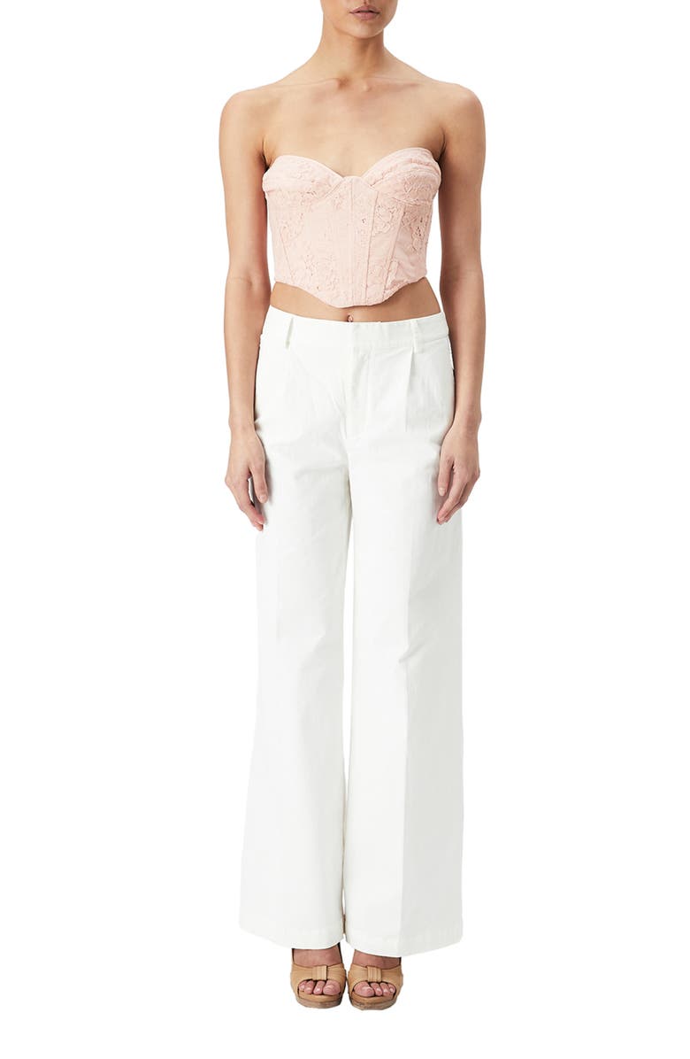 Bardot Ellie Floral Lace Corset Top, Alternate, color, 