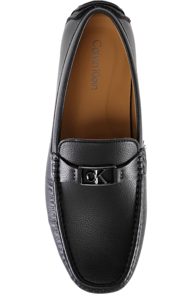 Calvin Klein Felty Moc Toe Driving Loafer, Alternate, color, Black